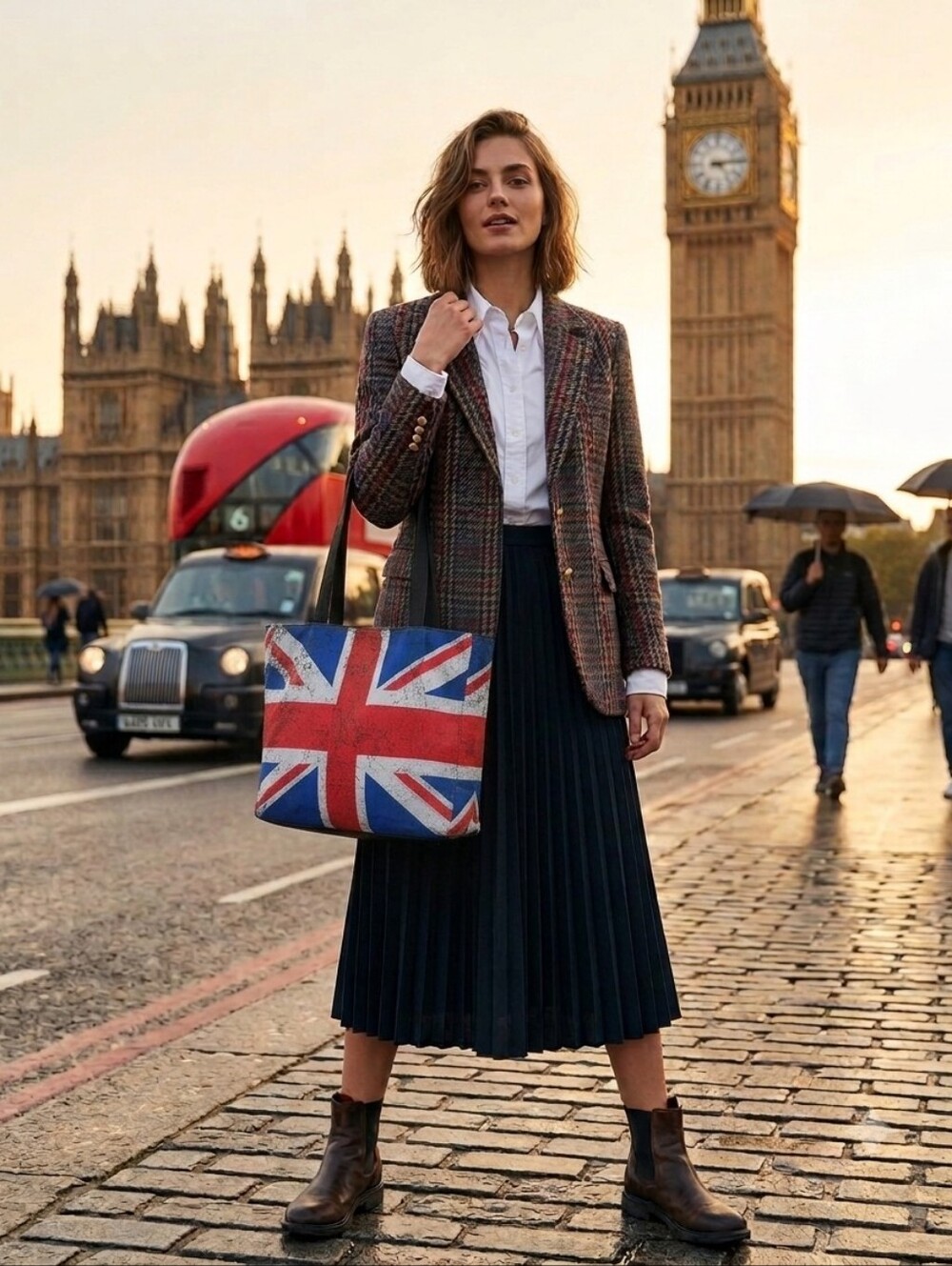 Union Jack Canvas Tote Bag - Red, White & Blue